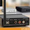 Mặt sau của DAC SUCA Q5 Pro với các cổng USB, Optical, Coaxial, AUX và RCA.